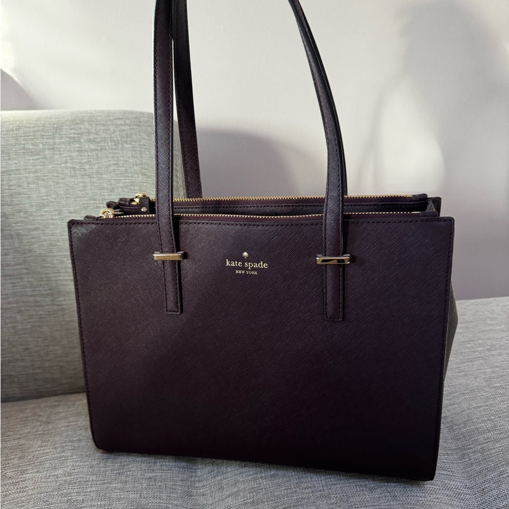 Kate Spade Dark Plum Leather Shoulder Bag